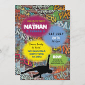 Graffiti Birthday Art Dance Spray Paint Kaart (Voorkant / Achterkant)