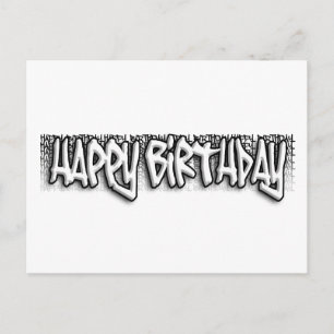 Graffiti Birthday Briefkaart