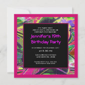 Graffiti Birthday Invitation Kaart (Voorkant)