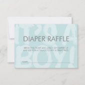 Graffiti Blau Baby Shower Luier Raffle Ticket Kaart (Voorkant)