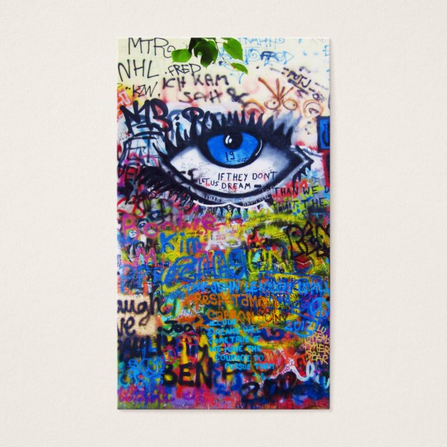 Graffiti bleu oeil diabolique (Devant)