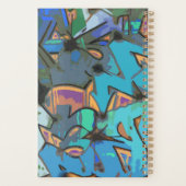 Graffiti bleu Planificateur hebdomadaire/mensuel (Dos)