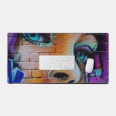 Graffiti bleu violet gras fille (Clavier et souris)