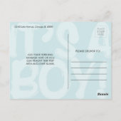 Graffiti Blue Baby Birth Announding Briefkaart (Achterkant)