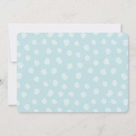 Graffiti Blue Baby Faire-part de naissance Card (Dos)
