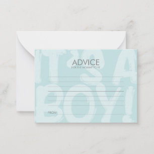 Graffiti Blue Baby shower carte conseil pour maman