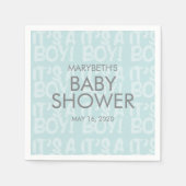 Graffiti Blue Baby shower Paper Napkin Servet (Voorkant)