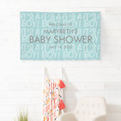 Graffiti Blue Baby shower Welcome Banner (Insitu)