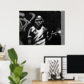 Graffiti Boy black Poster (Thuiskantoor)