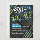 Graffiti brengt je binnen? Verjaardagsfeestje voor Kaart (Voorkant)