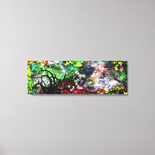 Graffiti Brick Wall Canvas Afdruk (Voorkant)