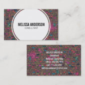 Graffiti Brick Wall Cartes de visite (Devant / Derrière)