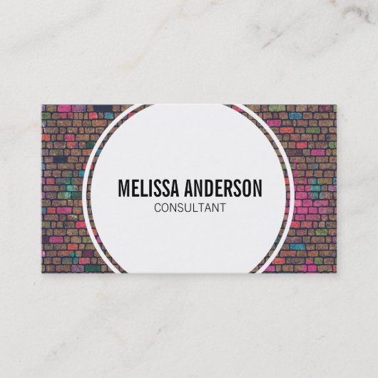 Graffiti Brick Wall Cartes de visite (Devant)