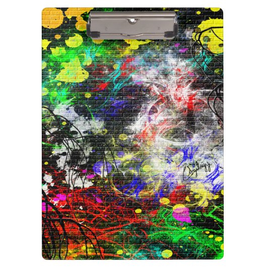 Graffiti Brick Wall Klembord (Voorkant)