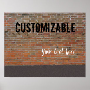 Graffiti Brick Wall  Poster