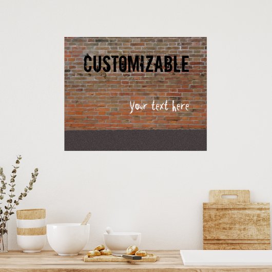 Graffiti Brick Wall Poster (Keuken)