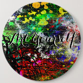 Graffiti Brick Wall Ronde Button 6,0 Cm (Voorkant)
