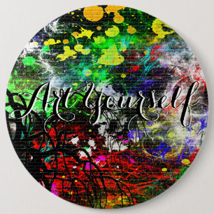 Graffiti Brick Wall Ronde Button 6,0 Cm