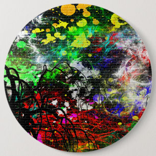 Graffiti Brick Wall Ronde Button 6,0 Cm