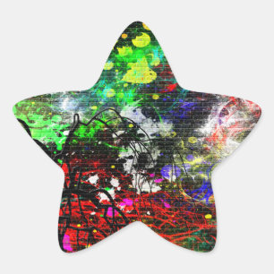 Graffiti Brick Wall Ster Sticker