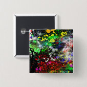 Graffiti Brick Wall Vierkante Button 5,1 Cm (Voorkant /achterkant)