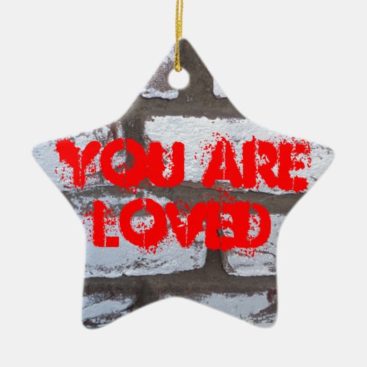 Graffiti Bricks Keramisch Ornament (Voorkant)