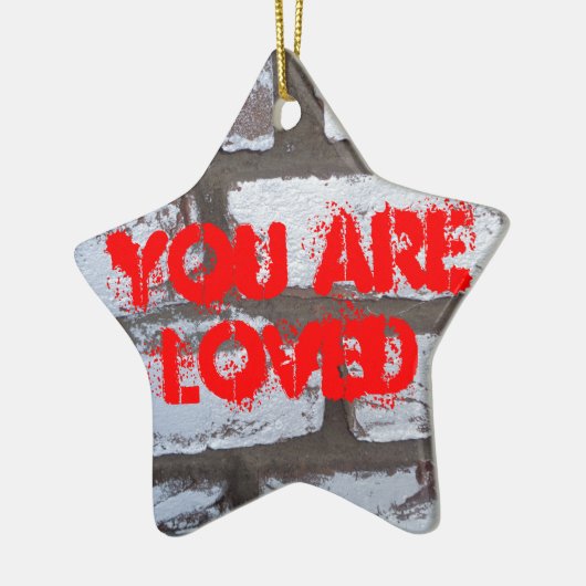 Graffiti Bricks Keramisch Ornament (Links)