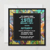 Graffiti Brieven Verjaardag Uitnodiging (Voorkant)