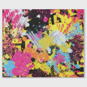 Graffiti bright psychedelic seamless pattern illus cadeaupapier (Vlak)