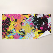 Graffiti brillant psychédélique sans couture motif (Serviette de bain)