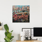 Graffiti Brooklyn Poster (Thuiskantoor)