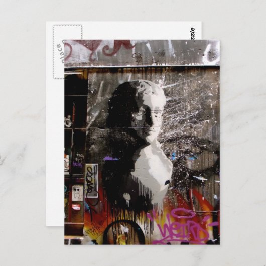 graffiti-buste briefkaart (Voorkant / Achterkant)
