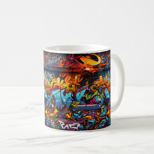 Graffiti Café Mug (Devant droit)