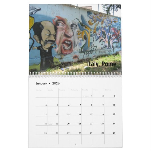 Graffiti Calendar Kalender (Jan 2026)
