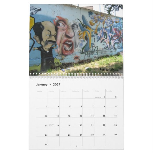 Graffiti Calendar Kalender (Jan 2027)