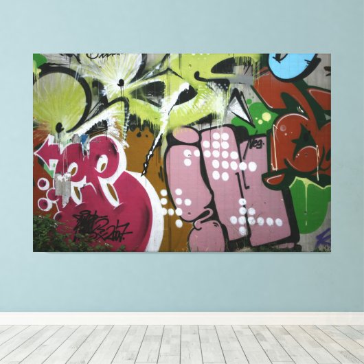 Graffiti Canvas Afdruk (Insitu (Houten vloer))