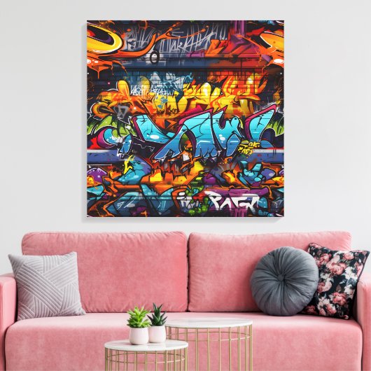 Graffiti Canvas afdrukken (Insitu (Woonkamer))
