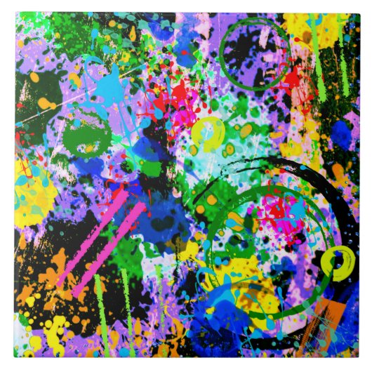 Graffiti Carnaval 1 Tegeltje (Voorkant)