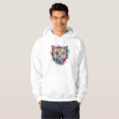 Graffiti Cat Face Hoodie (Voorkant volledig)