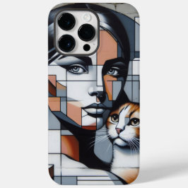 Graffiti Cat Lady Case-Mate iPhone 14 Pro Max Hoesje
