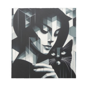 Graffiti Cat Lady Notitieblok