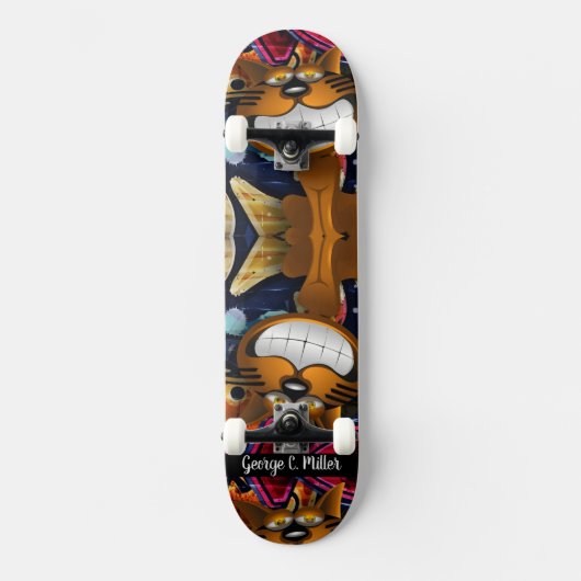 Graffiti Cat Skateboard (Voorkant)
