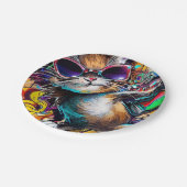 Graffiti Cat: Spray geschilderd kattenpapier bord (Gekanteld)