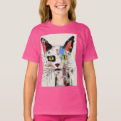 Graffiti Cat Urban Cool Feline T-shirt (Voorkant)