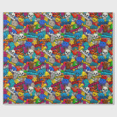 Graffiti Characters Party Love Cadeaupapier (Vlak)