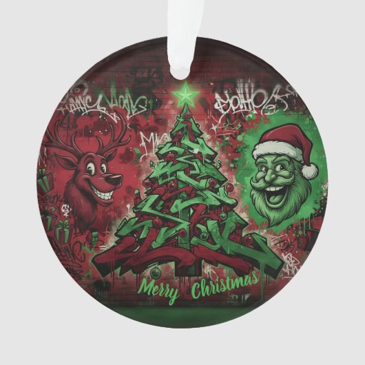 Graffiti Christmas Acrylic Ornament (voorkant)