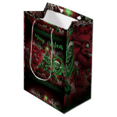 Graffiti Christmas Gift Bag Medium Medium Cadeauzakje (Voorkant Gekanteld)