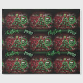 Graffiti Christmas Matte Wrapping Paper Cadeaupapier (Vlak)