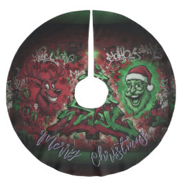 Graffiti Christmas Tree Skirt 44" Kerstboom Rok