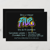 Graffiti Cinq Invitation (Devant / Derrière)